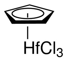 Cyclopentadienylhafnium trichloride - CAS:61906-04-5 - Trichloro(?5-2,4-cyclopentadien-1-yl) hafnium, Cyclopentadienyl hafnium trichloride, 1,3-Cyclopentadien-1-ylhafnium(3+) trichloride, CpHfCl3